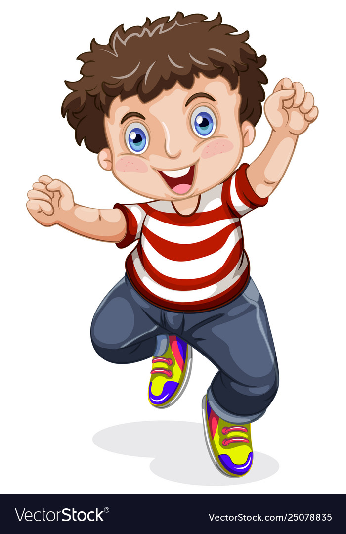 A happy boy character Royalty Free Vector Image