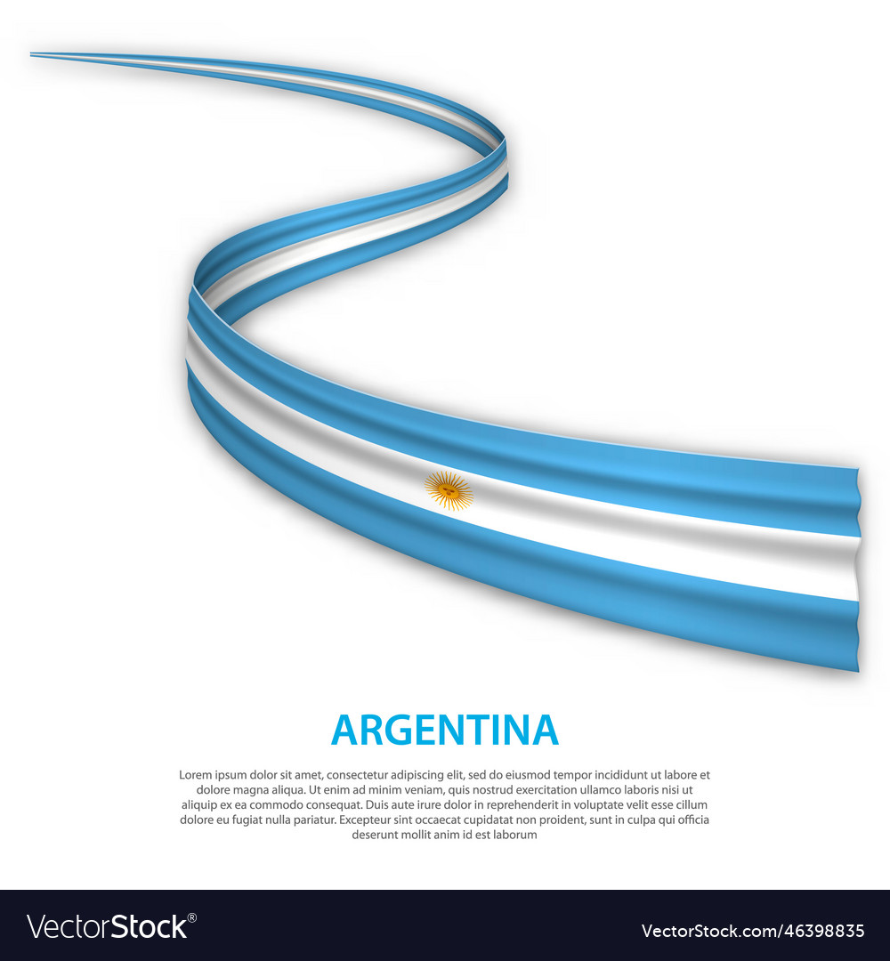 Argentina Flag Ribbon Banner