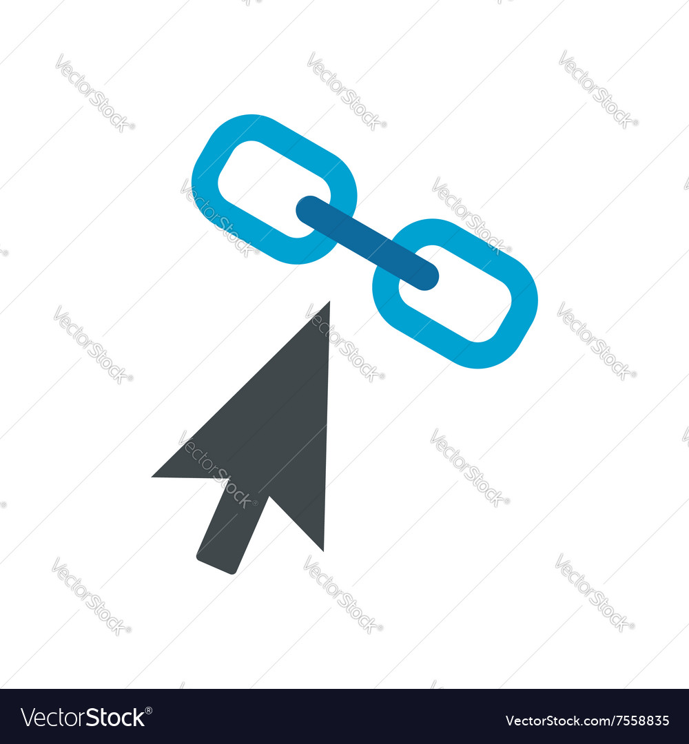 Long chain flat icon Royalty Free Vector Image