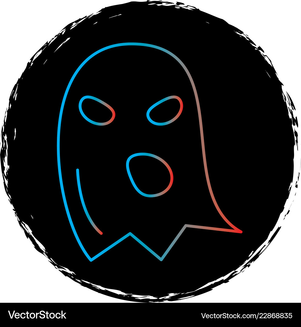 Ghost icon in creative design with elements Vector Image