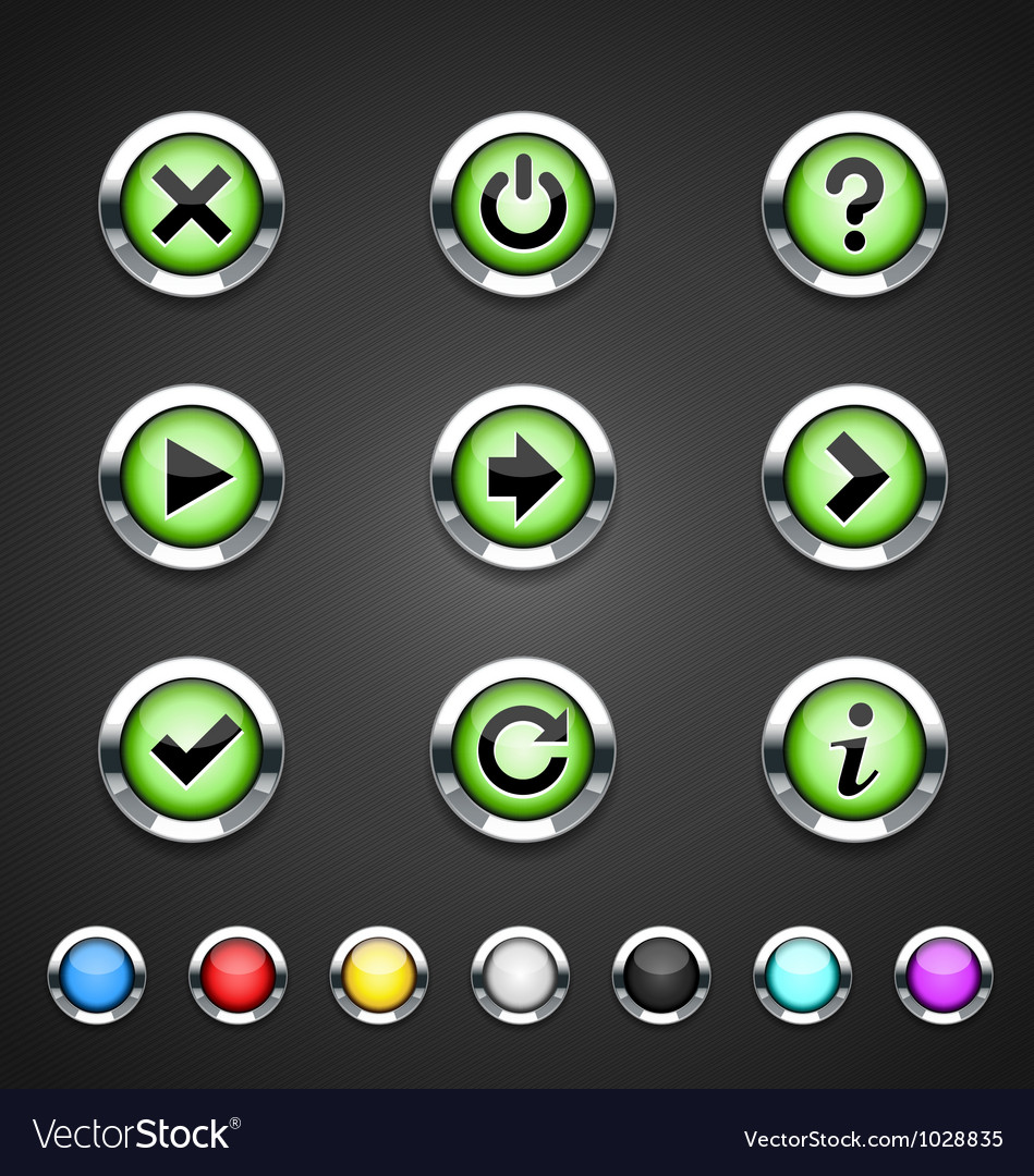 Glossy buttons