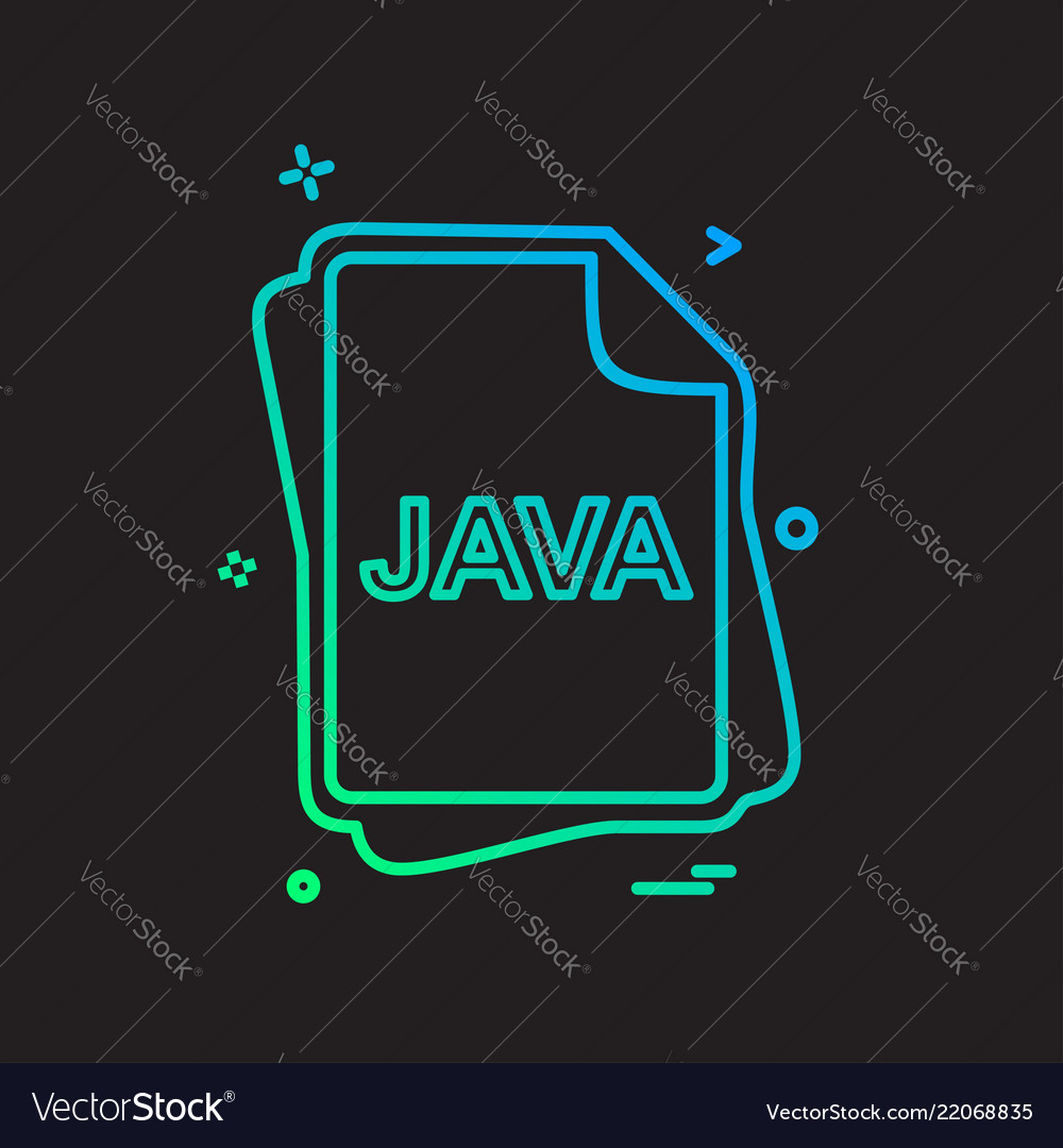 Java file type icon design vector image Java file type icon design