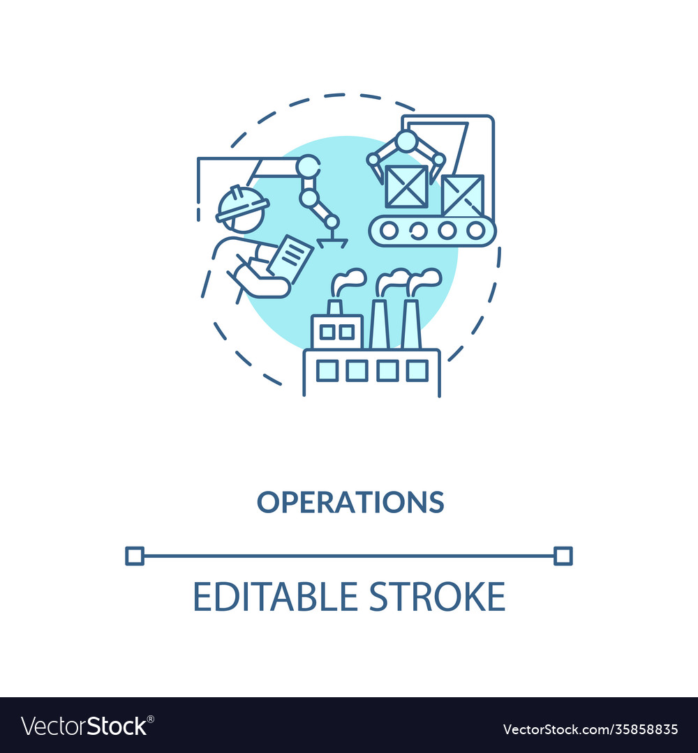 Operations optimization concept icon vector image Operations optimization concept icon
