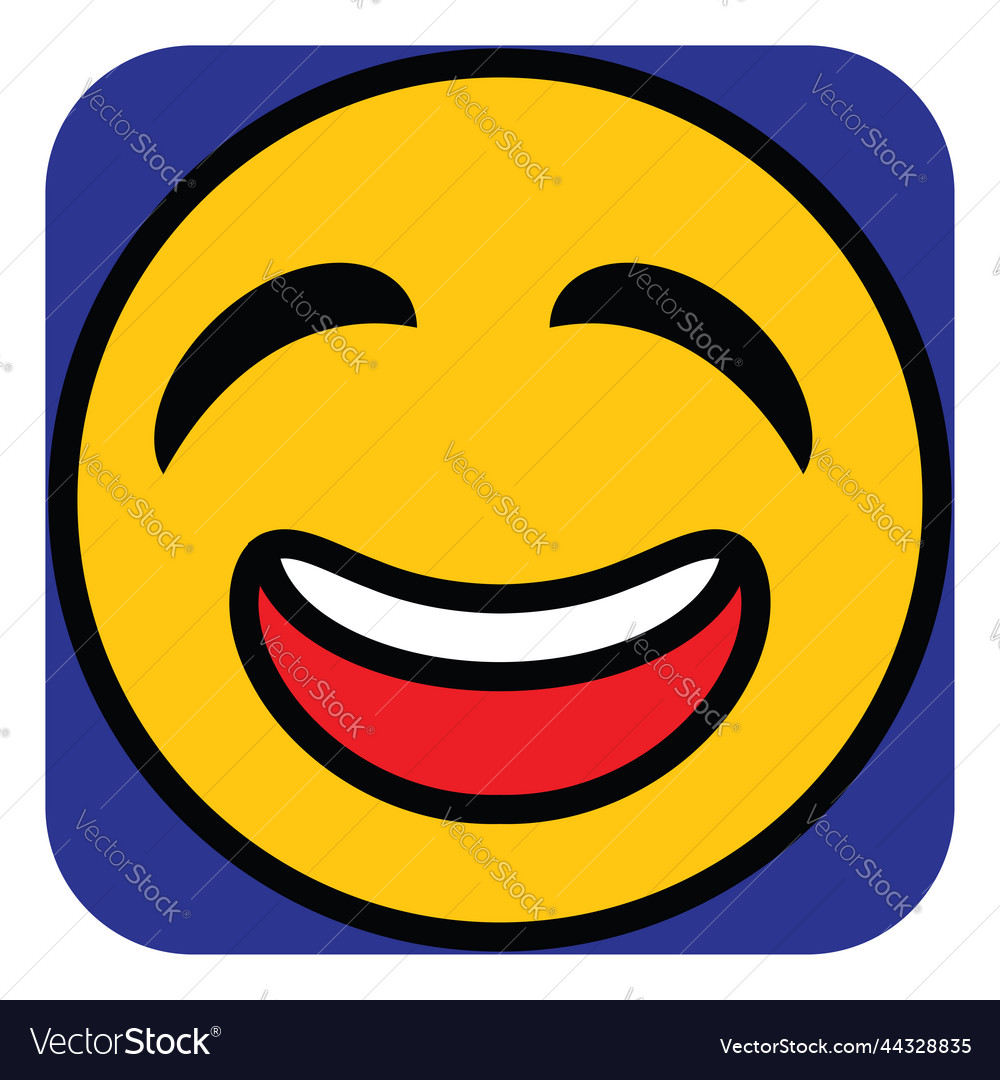 Satisfied smiley on a white background Royalty Free Vector