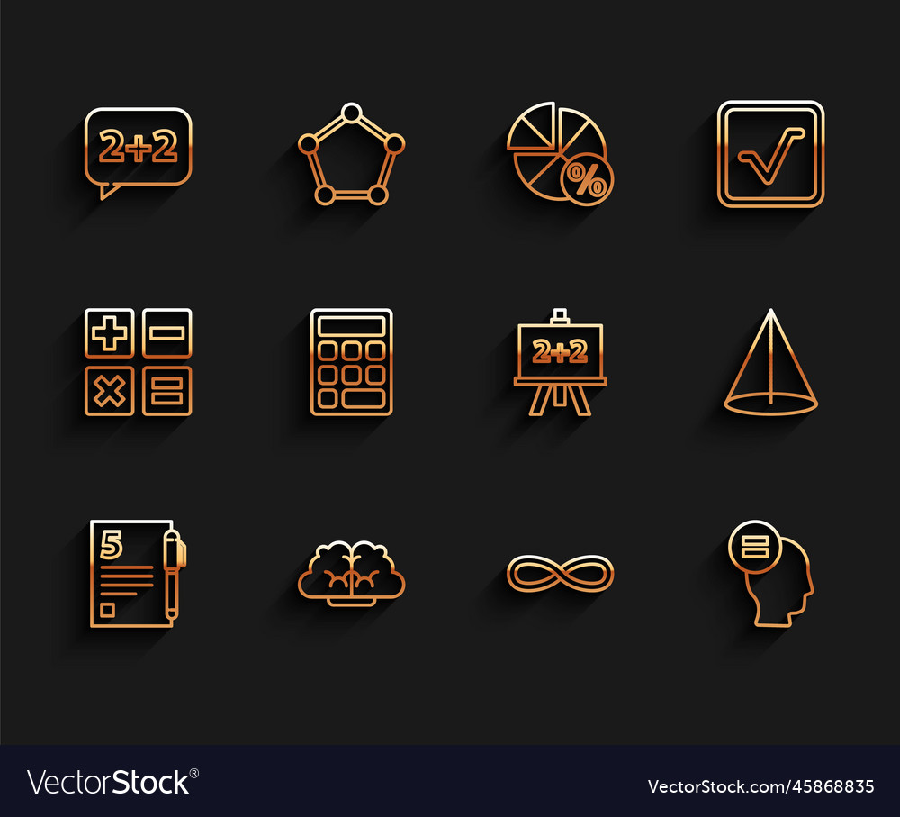Set line open book graph schedule chart vector image Set line open book graph schedule chart
