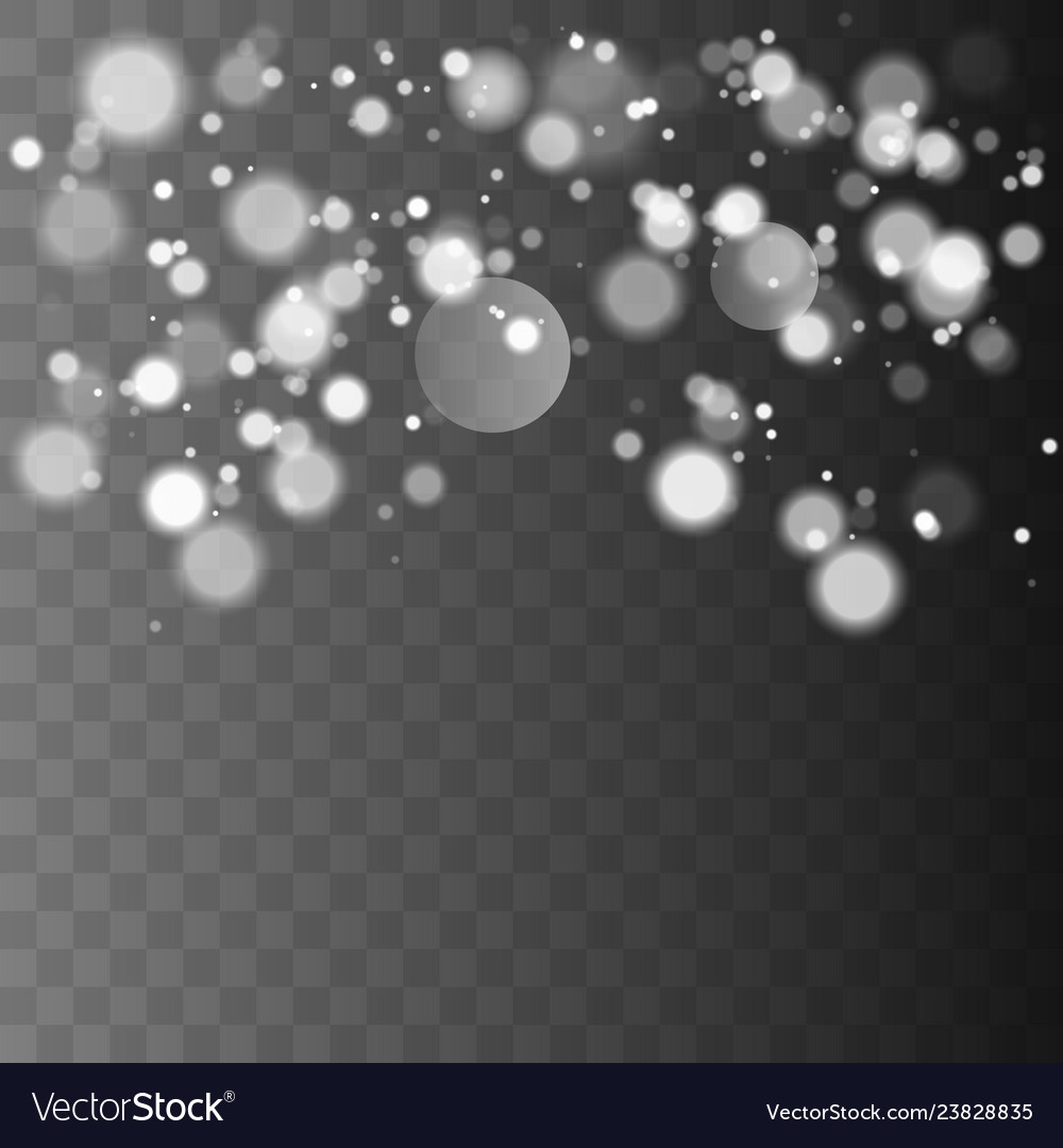 Shining bokeh isolated on transparent background Vector Image