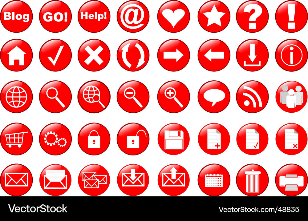 Web icons Royalty Free Vector Image - VectorStock