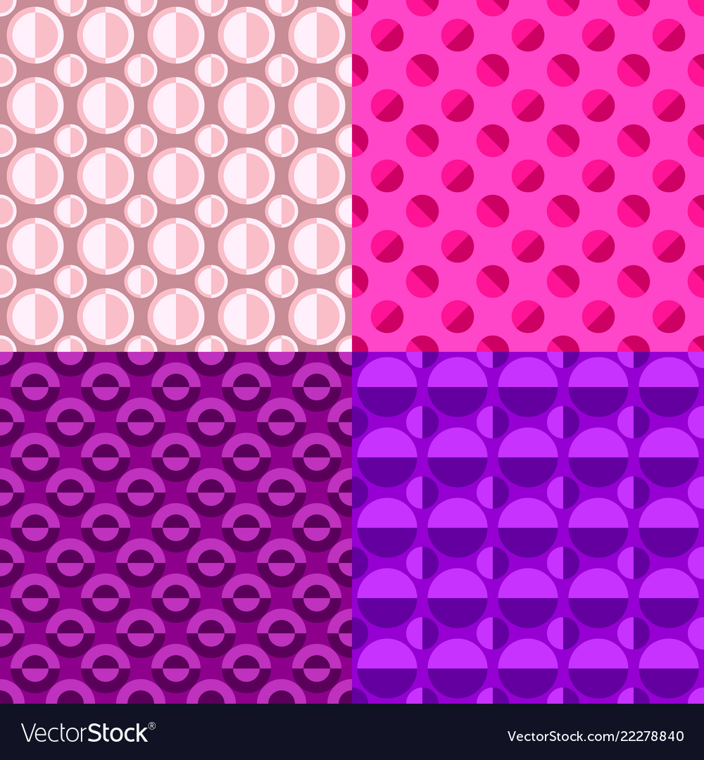 Abstract repeating pattern set - circle