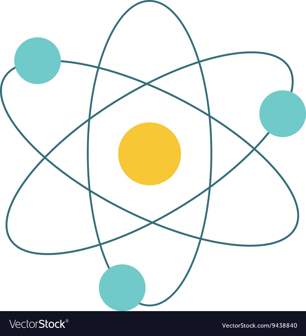 Atom icon science design graphic Royalty Free Vector Image