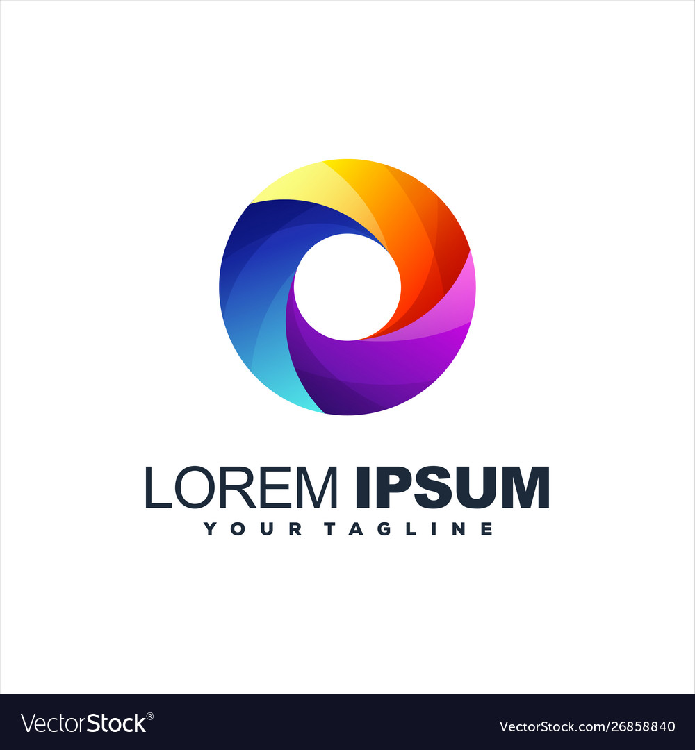 Awesome gradient abstract logo design Royalty Free Vector