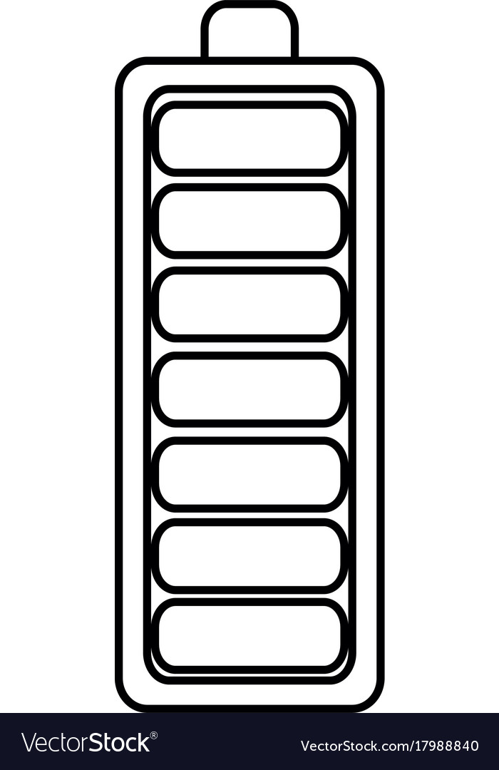 isolierte Ikone auf Batterieebene