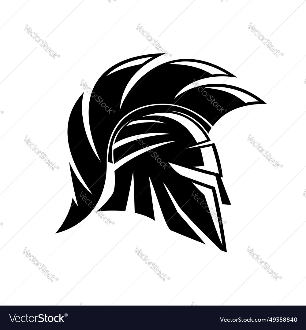 Black spartan helmet