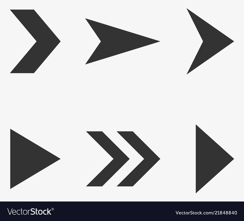 Black Triangular Arrow Pointers
