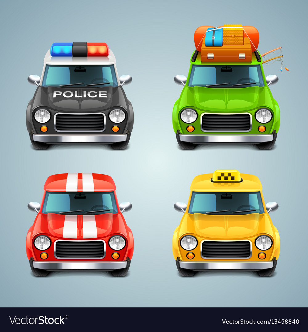 Car icon set vector image Car icon set
