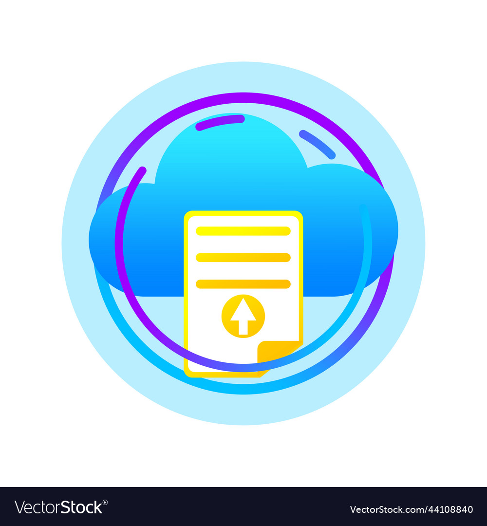 Cloud upload files stock vector image Cloud upload files stock