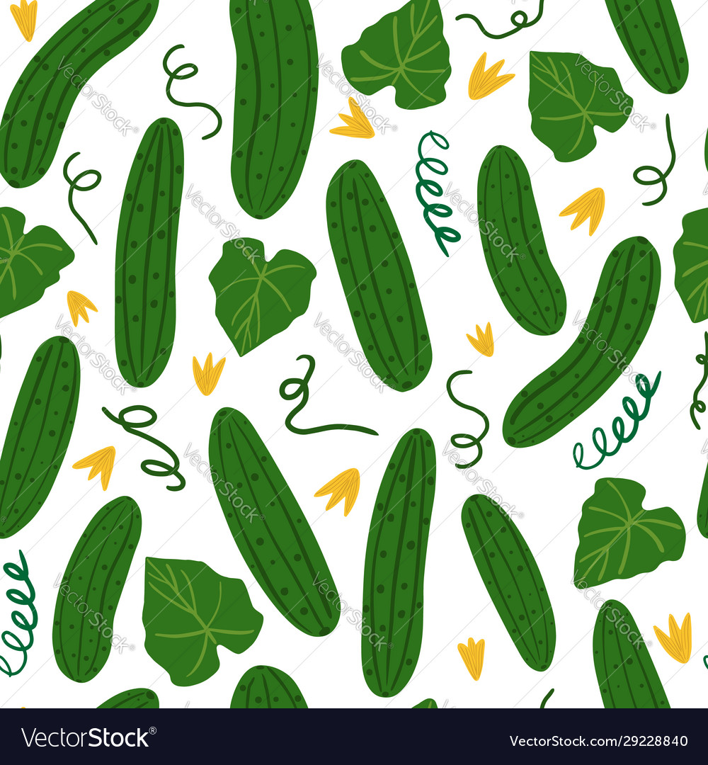 Cucumber Pattern - Fresh & Green