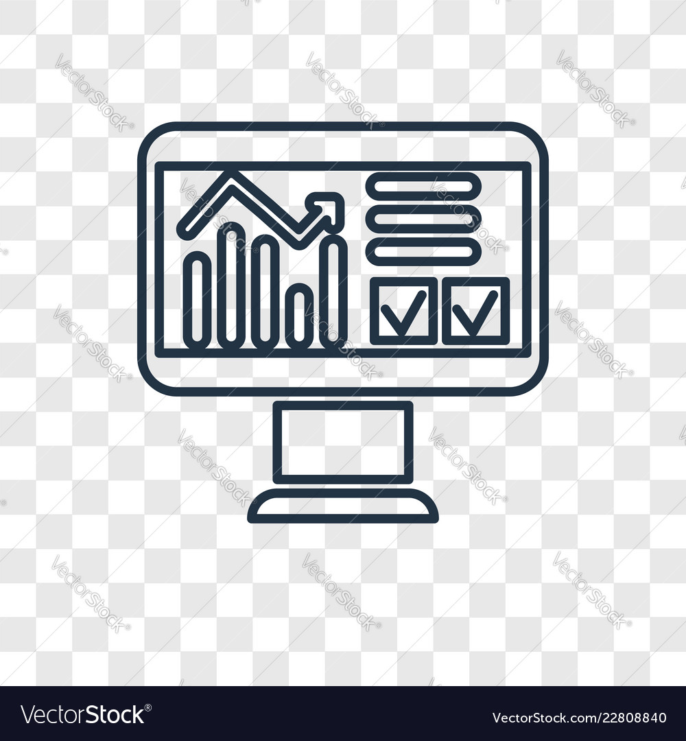 Data analysis concept linear icon isolated Vector Image Data analysis concept linear icon isolated
