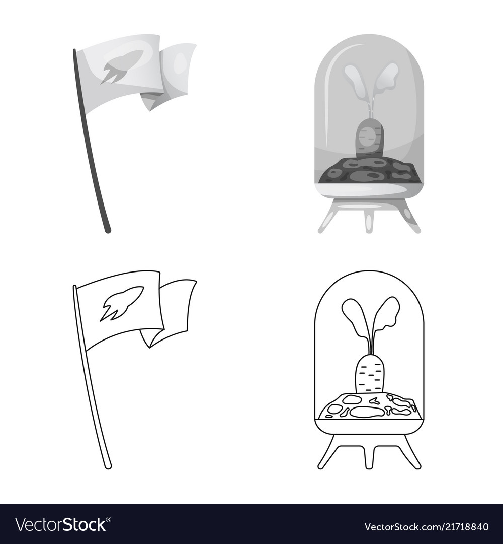 Design of mars and space symbol set Vector Image Design of mars and space symbol set