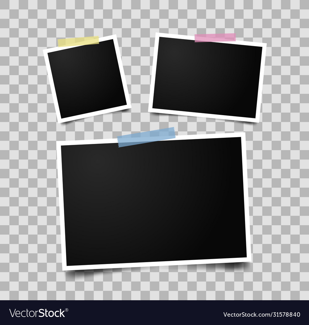 Empty Photo Frames with Tape