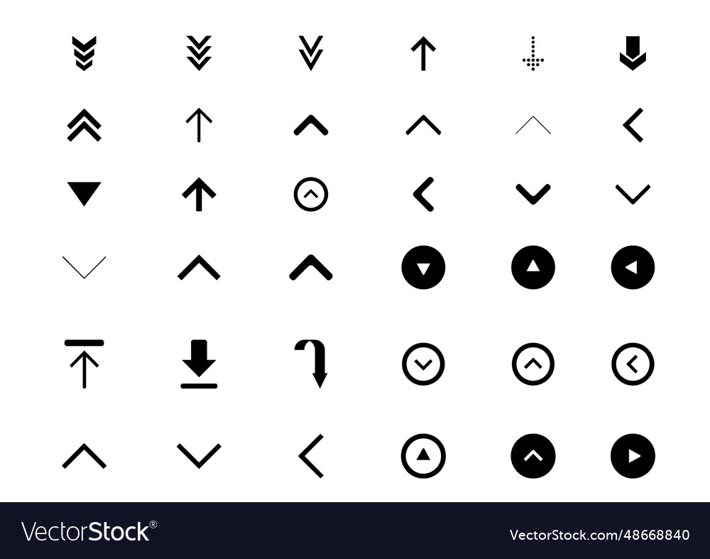 Image of arrows collection and buttons in c