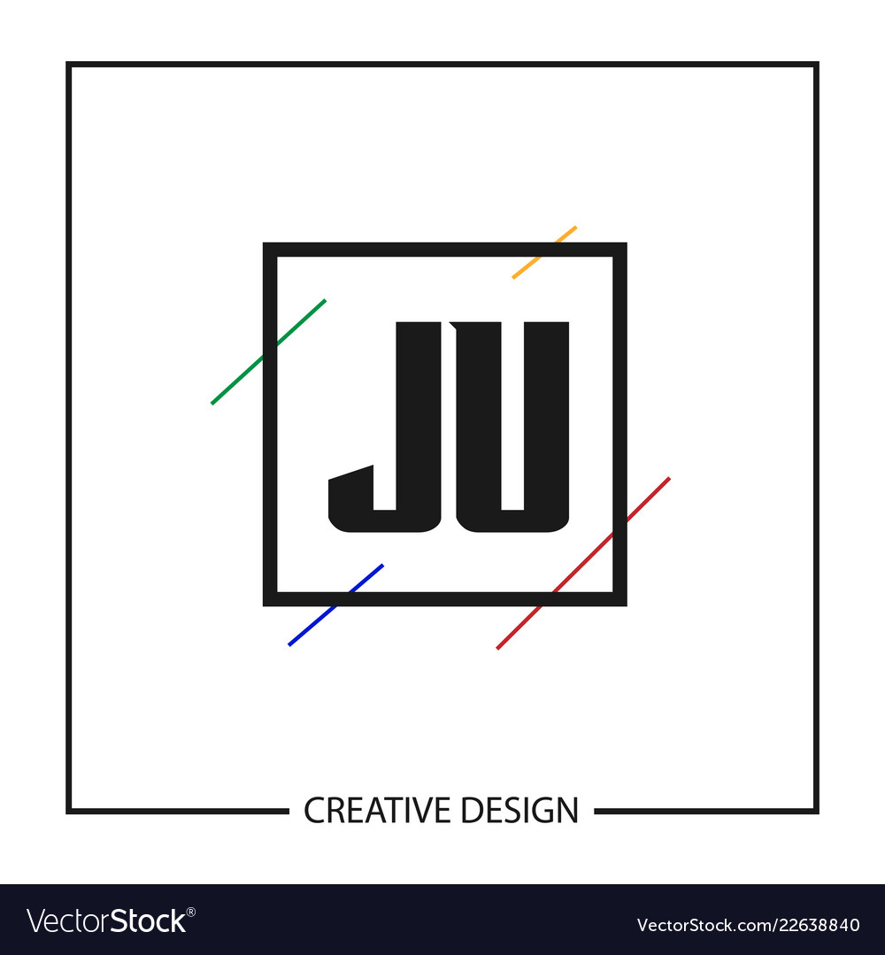 Initial letter ju logo template design