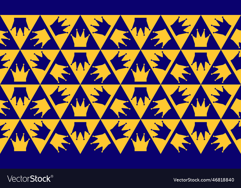 Seamless pattern with chess queen endless vector image Seamless pattern with chess queen endless