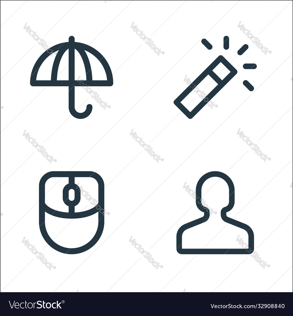 User interface line icons linear set quality