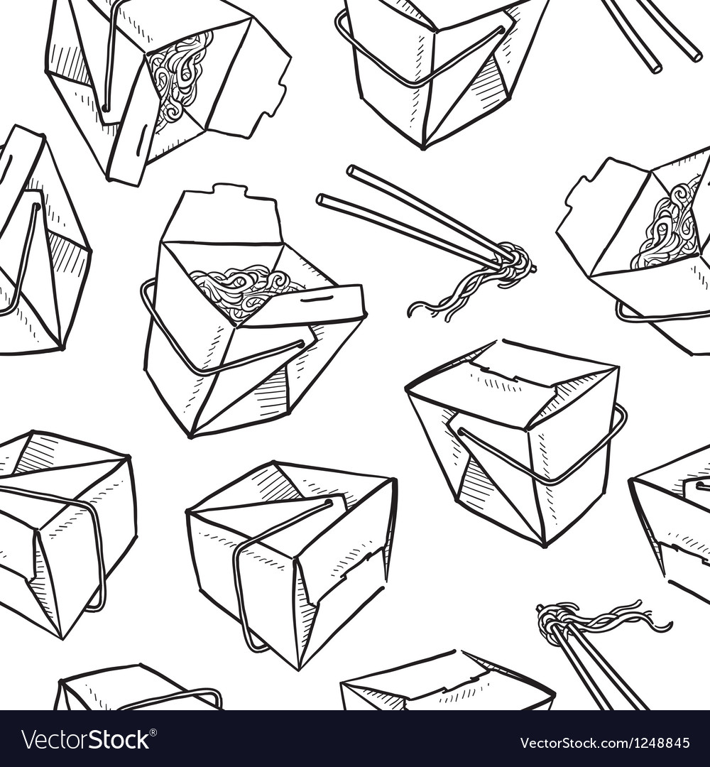 Chinese Takeout Boxes Pattern