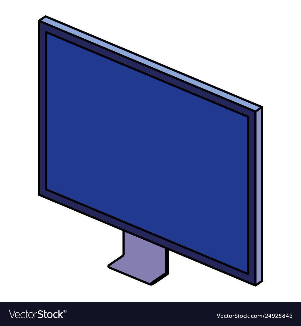 Computer display isometric icon
