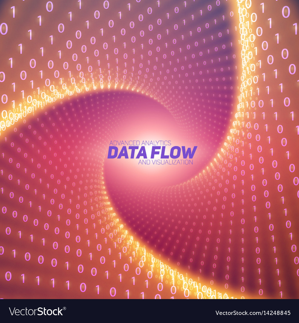 Data flow visualization red