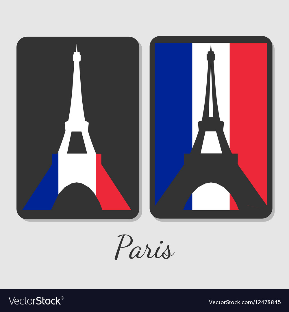 Eiffel tower magnet design Royalty Free Vector Image