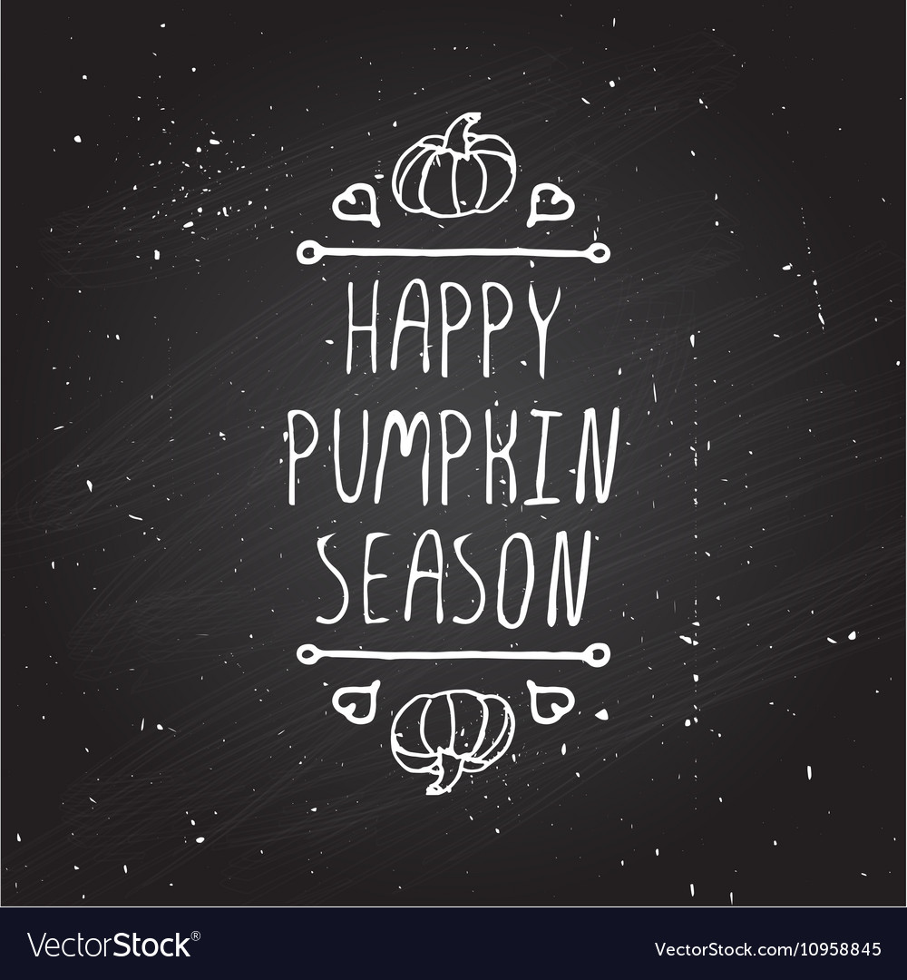 Handdrawn autumn element with text