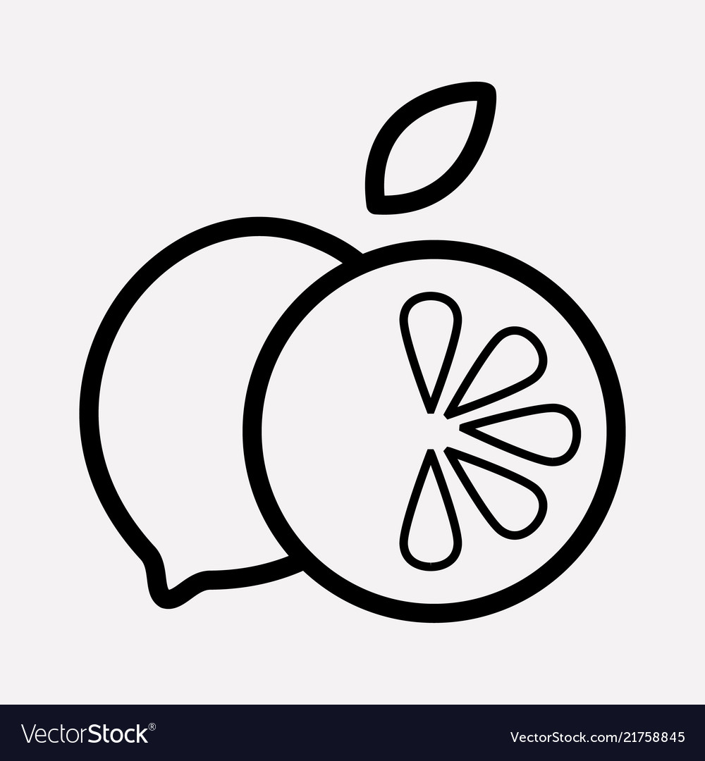 Lime icon line element vector image Lime icon line element