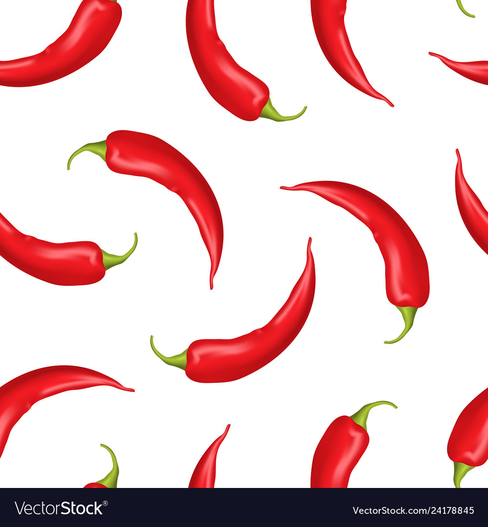 Realistic detailed 3d whole hot chili pepper Vector Image