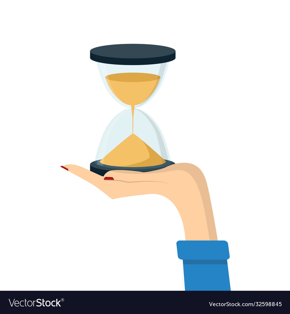 Time icon symbol modern hourglasses vector image Time icon symbol modern hourglasses