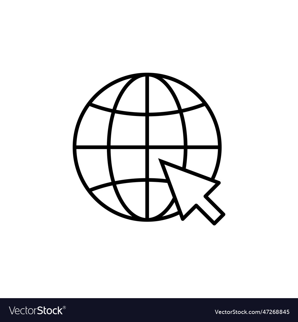 Web icon go to click vector image Web icon go to click