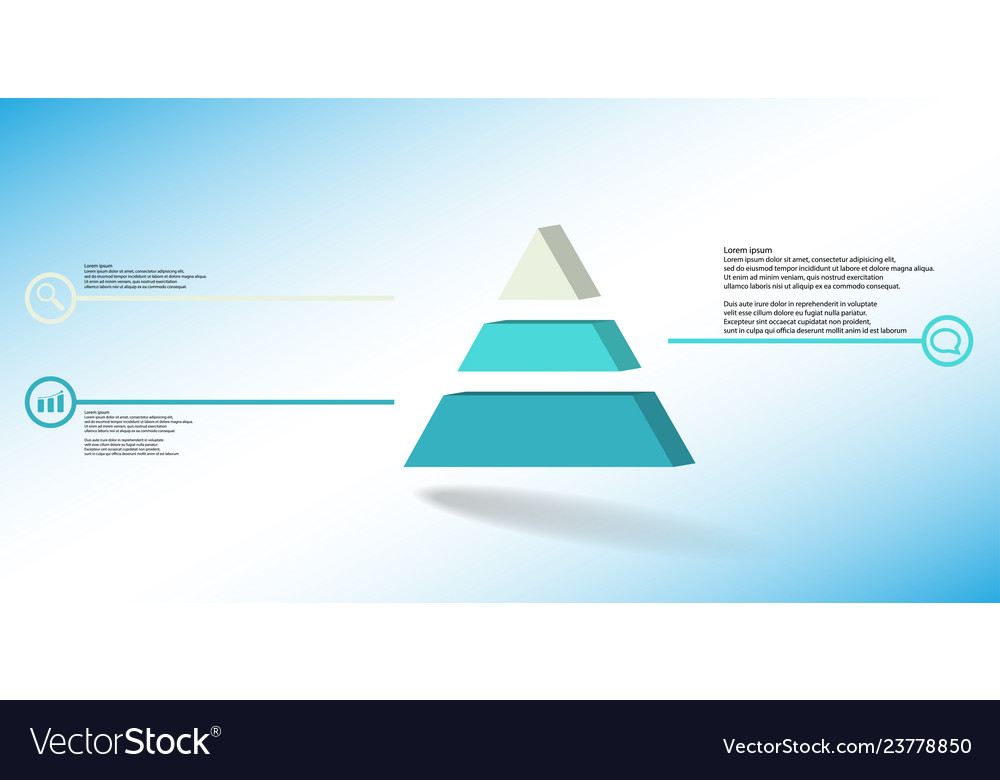 3d infographic template with embossed triangle vector image 3d infographic template with embossed triangle