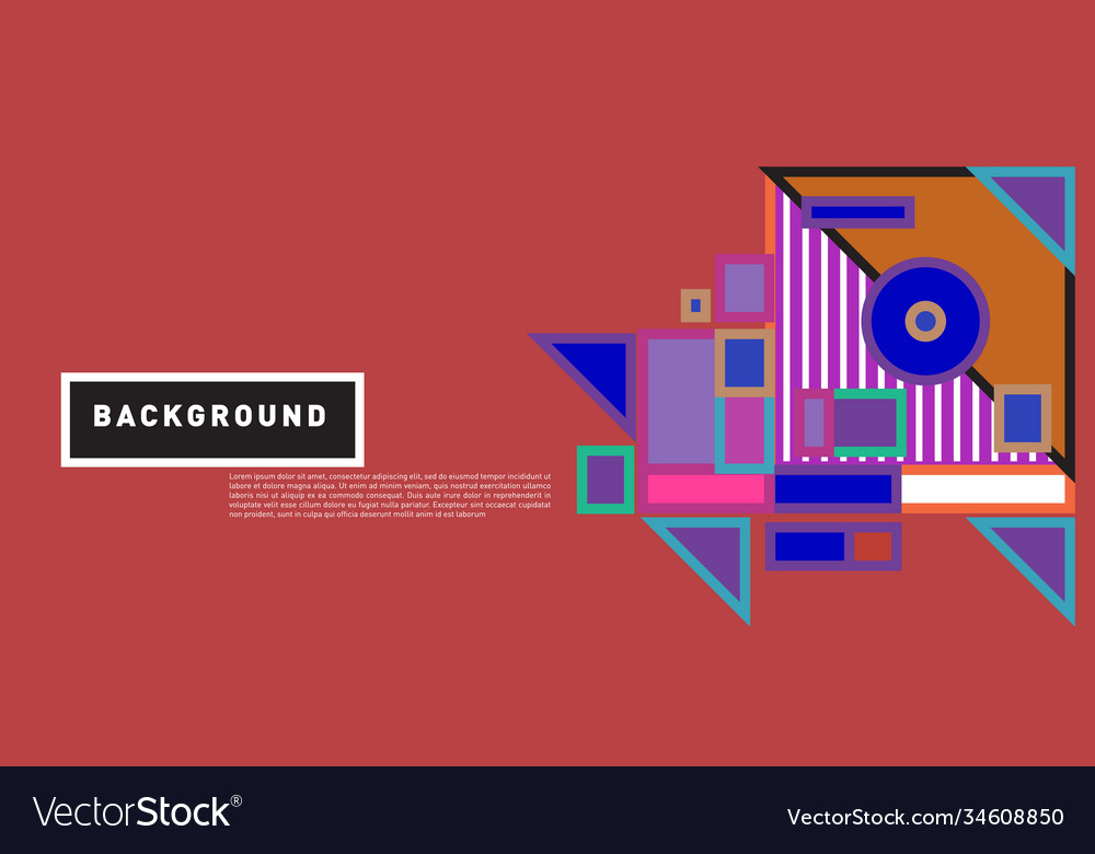 Abstract colorful rectangle background for banner vector image Abstract colorful rectangle background for banner
