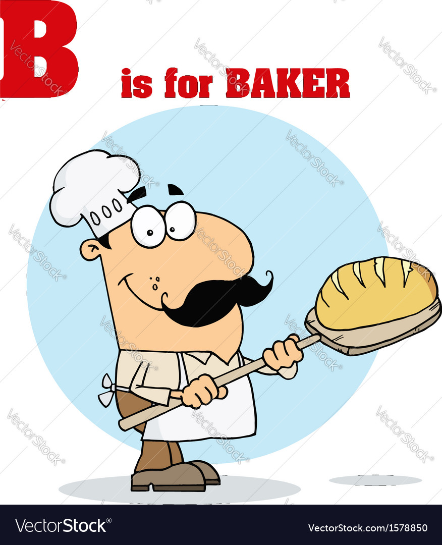 Baker Cartoon mit Brief