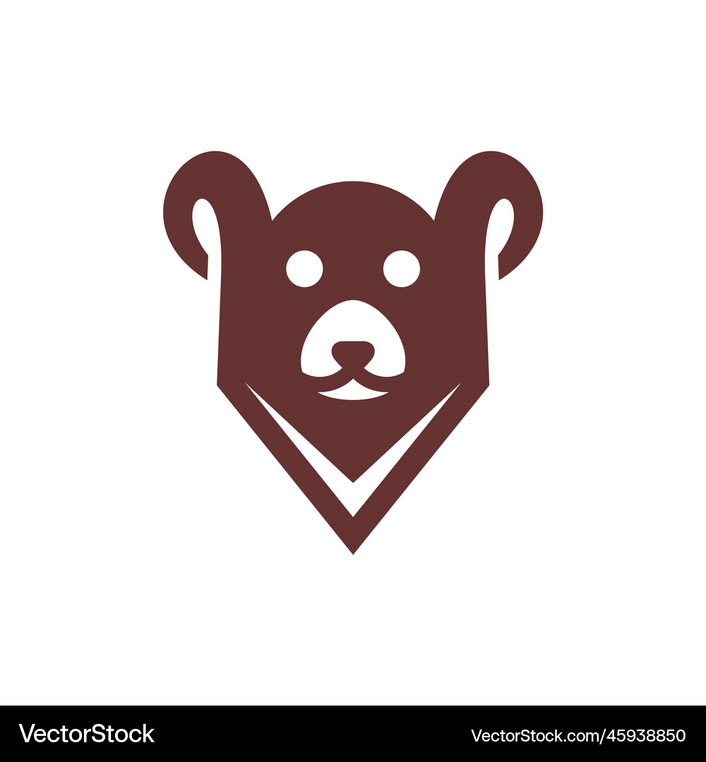 Bear head creative design Royalty Free Vector Image