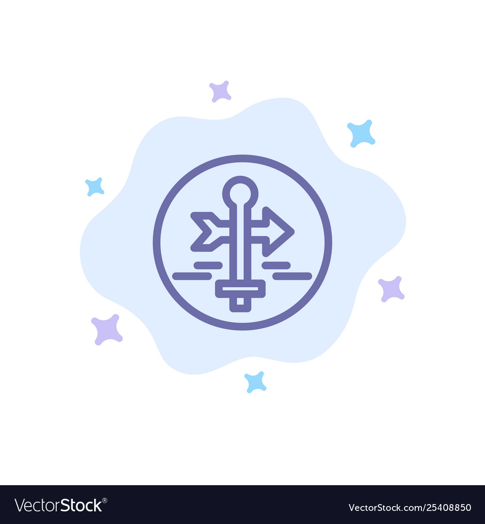 Board guide map pointer travel blue icon