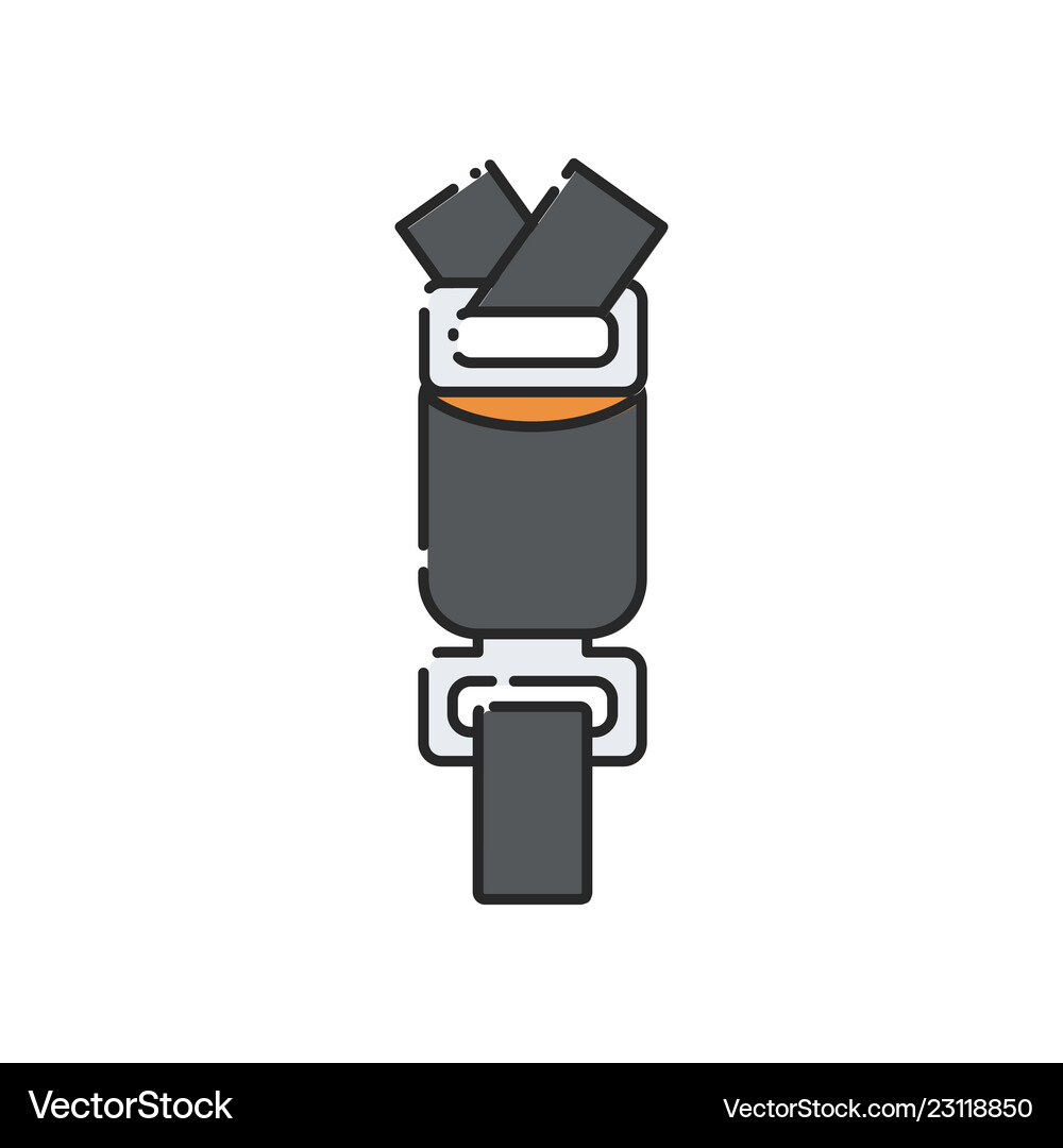 Car safety belt Royalty Free Vector Image VectorStock