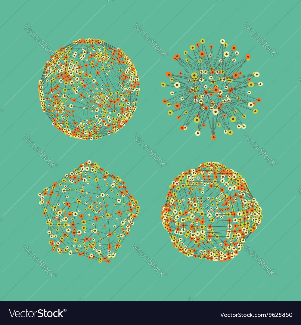 Connection structure abstract globe grid sphere