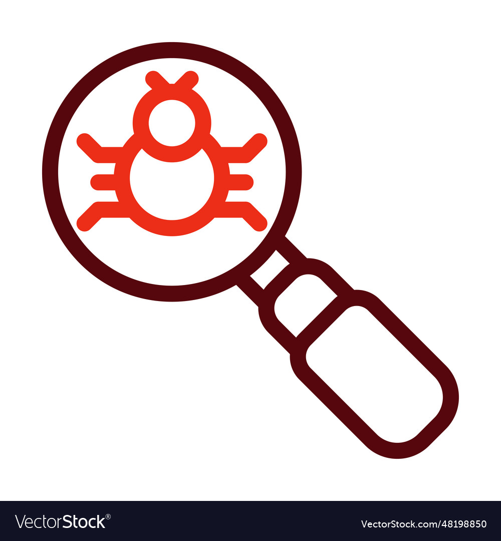 Debug glyph two color icon for personal Royalty Free Vector