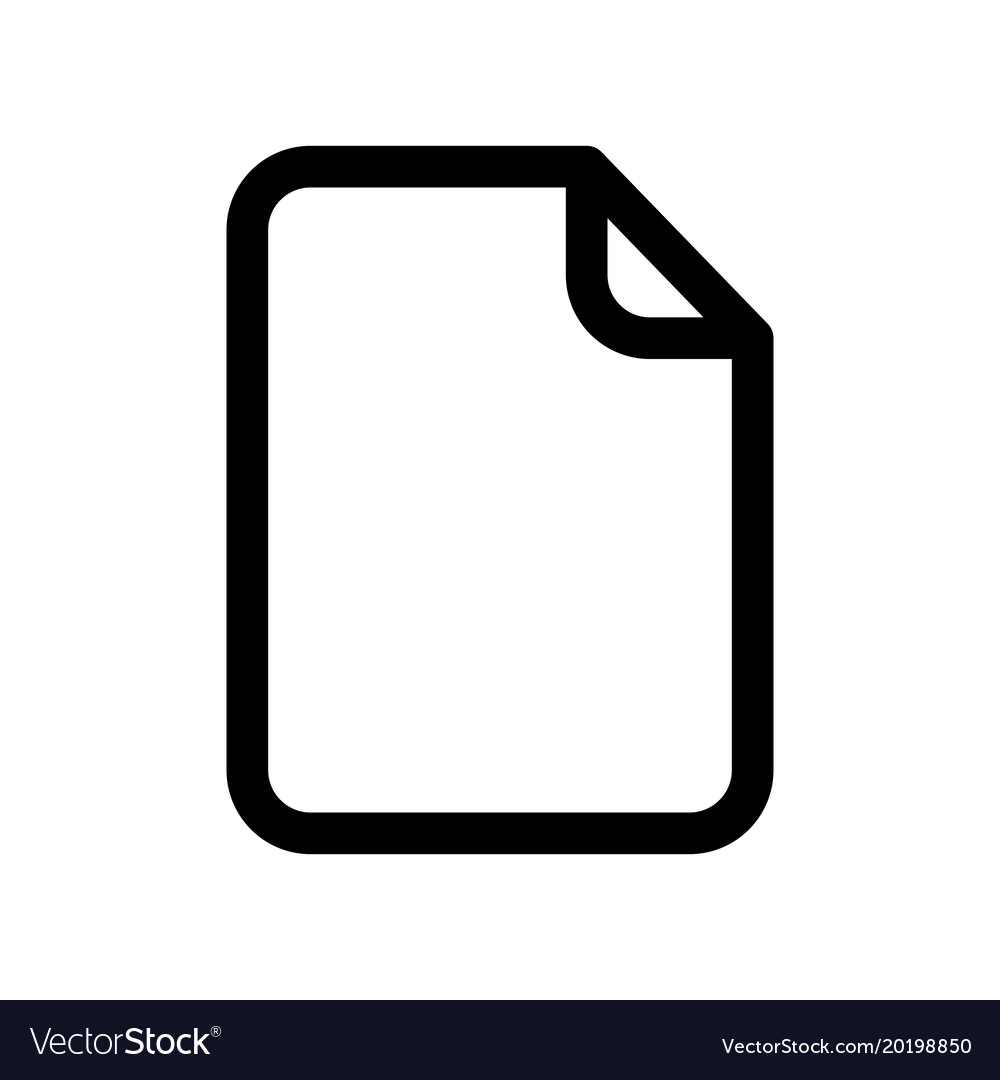 Document Icon Sheet Blank Paper Outline Royalty Free Vector