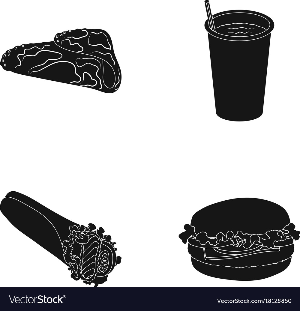 Fast meal eating and other web icon in black