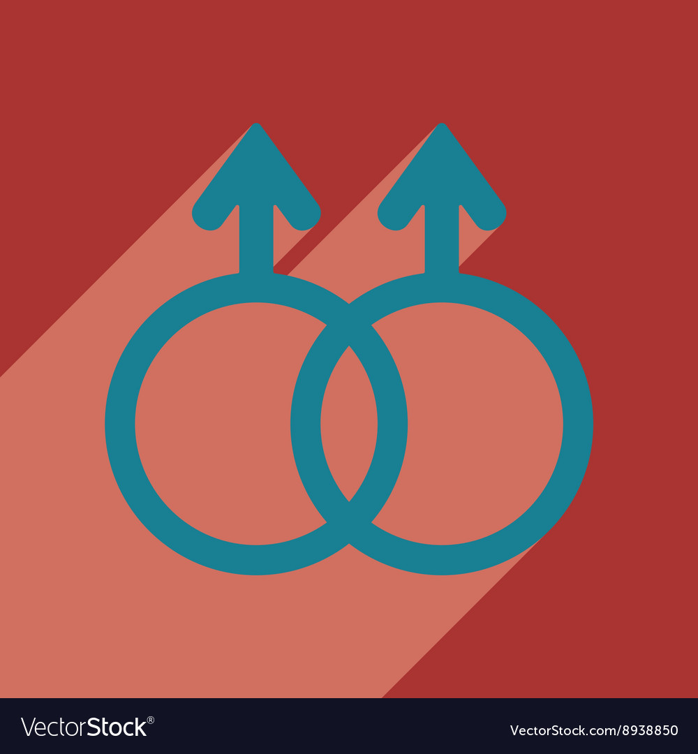 Flat with shadow icon and mobile application