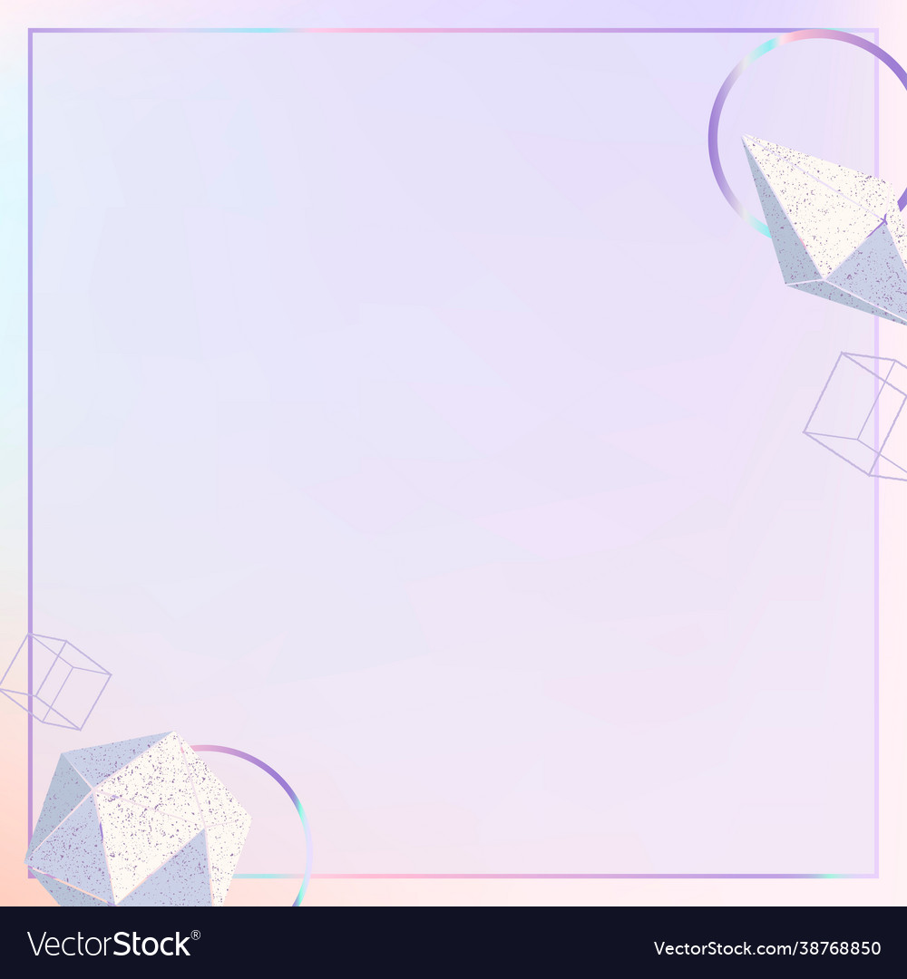 Geometric shapes border background design space Vector Image