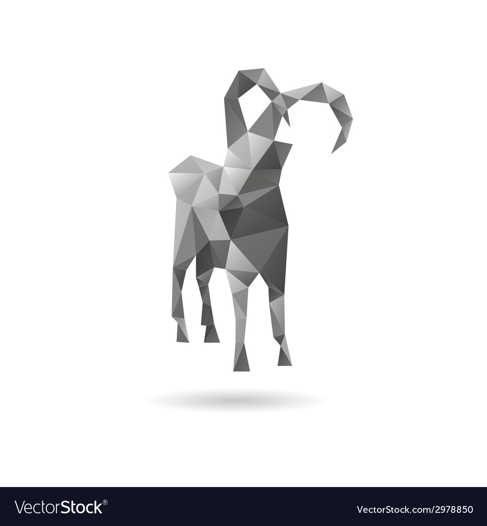 Goat abstract isolated Royalty Free Vector Image