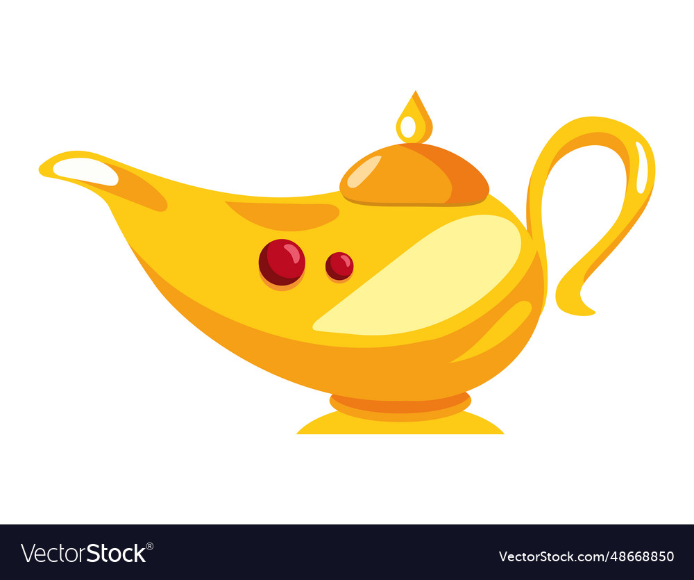 Magic genie lamp icon